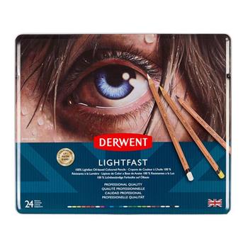 【DERWENT德爾文】LIGHTFAST 油性色鉛24色鐵盒