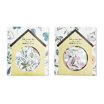 【KO TO TO】日本和紙白鴿花卉裝飾貼紙 手帳貼紙