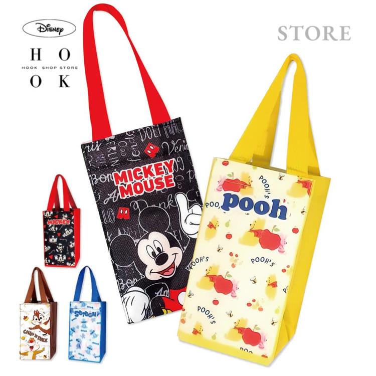 【Hook’s嚴選】迪士尼保冷暖飲料袋 飲料保溫袋 飲料提袋 冰壩杯袋 - 小熊維尼