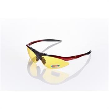 視鼎Z－POLS 頂級黑紅漸層太空纖維TR90材質輕量框體 搭夜用增光黃抗UV400頂級偏光太陽眼鏡