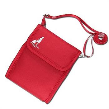 旅行玩家 多功能斜揹包 護照包 貼身包 （兩色可選）（紅色）