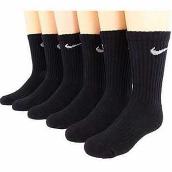 Nike 學生運動款黑色中統襪子6入組