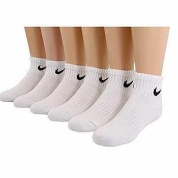 Nike 學生白色1/4低切運動短襪6入組