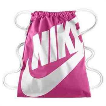 【Nike】時尚Logo標誌抽繩小背包－熱粉色【預購】