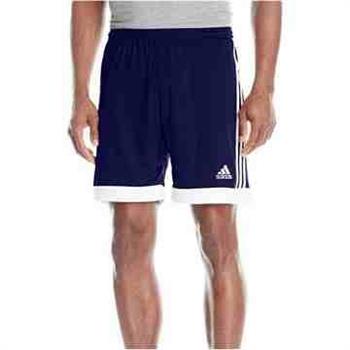 【Adidas】男時尚Tasigo休閒齊膝短褲－藍白色
