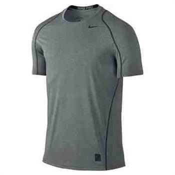 Nike 男時尚Pro Cool碳灰色合身圓短袖ㄒ恤