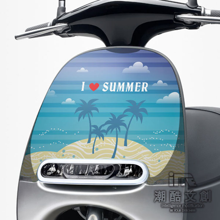 GOGORO面板貼 《潮酷文創》創意保護貼 獨特車貼 車膜 / GR015－夏日