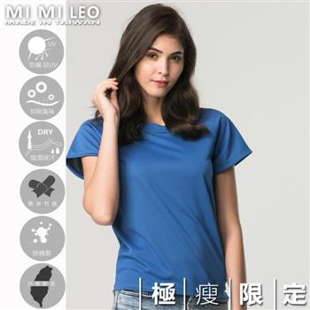 MI MI LEO台灣製多功能防曬除臭機能服－極瘦版－寶藍S