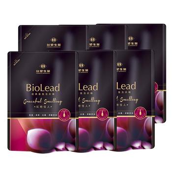 《台塑生醫》BioLead經典香氛洗衣精補充包 紅粉佳人1.8kg（6包入）