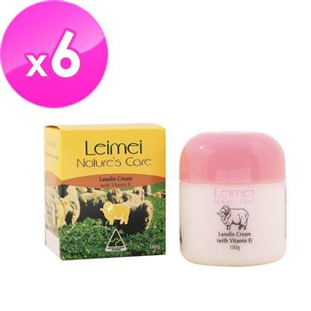 【澳洲Natures Care】Leimei 經典綿羊霜含維他命E（6入組 100g/罐）