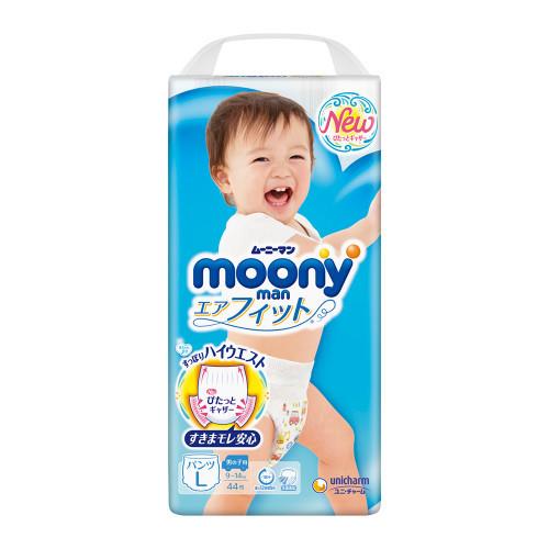 【箱購】moony超薄紙尿褲男用 （L）44片x 4包