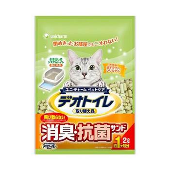 日本Unicharm消臭大師一月間消臭抗菌貓砂2L