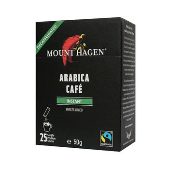 【Mount Hagen】公平貿易低咖啡因即溶咖啡粉2盒優惠組（2g x 25 x 2盒）
