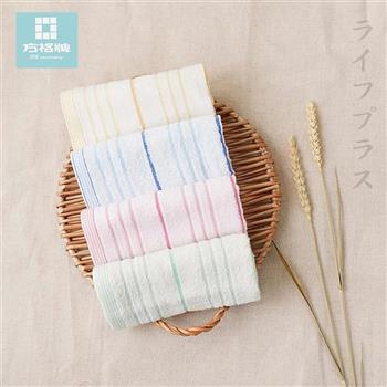 多線條紋/色紗緞紋毛巾－33x78cm－3條入X4包