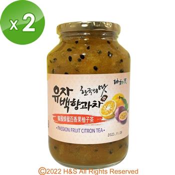 《柚和美》韓國蜂蜜百香果柚子茶（1kg）（果醬）2入