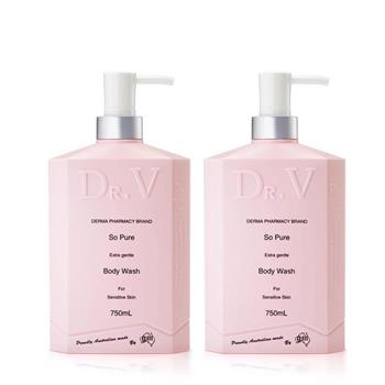 【澳洲Dr. V】專業級配方-純淨溫和沐浴乳(2入組 750ml/瓶)