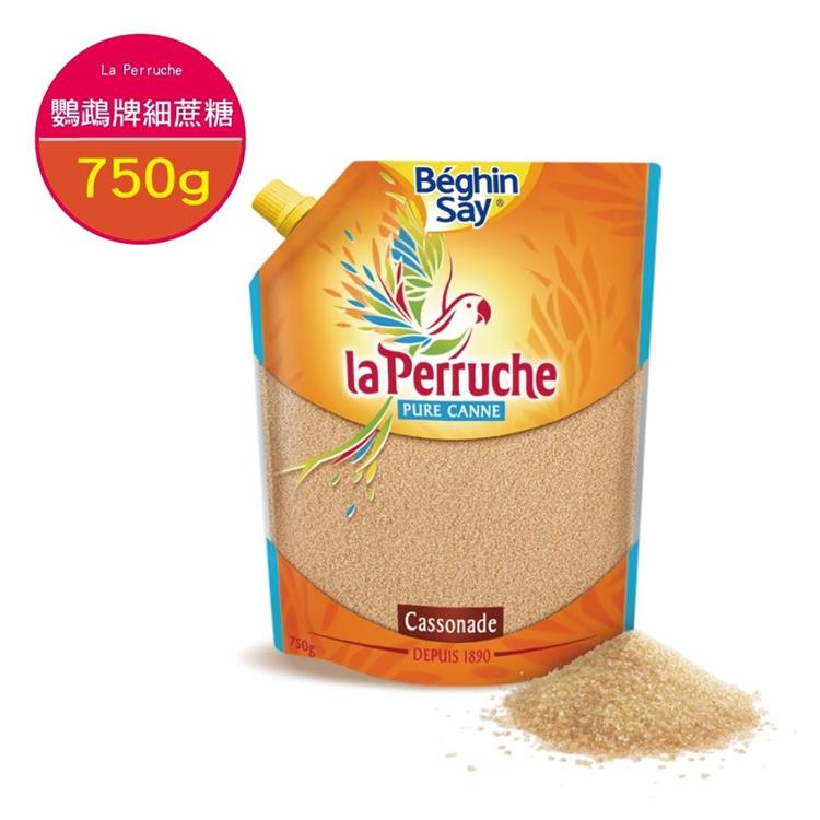 法國LA PERRUCHE鸚鵡牌-CASSONADE SUGAR細蔗糖750g/袋