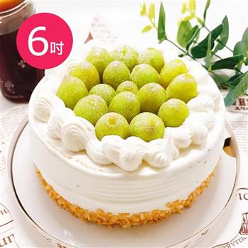 樂活e棧－生日快樂造型蛋糕－綠寶石奢華蛋糕6吋1顆（生日快樂 蛋糕 手作 水果）