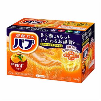 日本花王 Bub 完熟柚香碳酸入浴錠 40g x 20錠《日藥本舖》