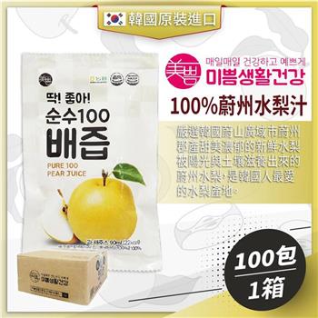 韓國MIPPEUM美好生活100%蔚州水梨汁（90mlx100包）
