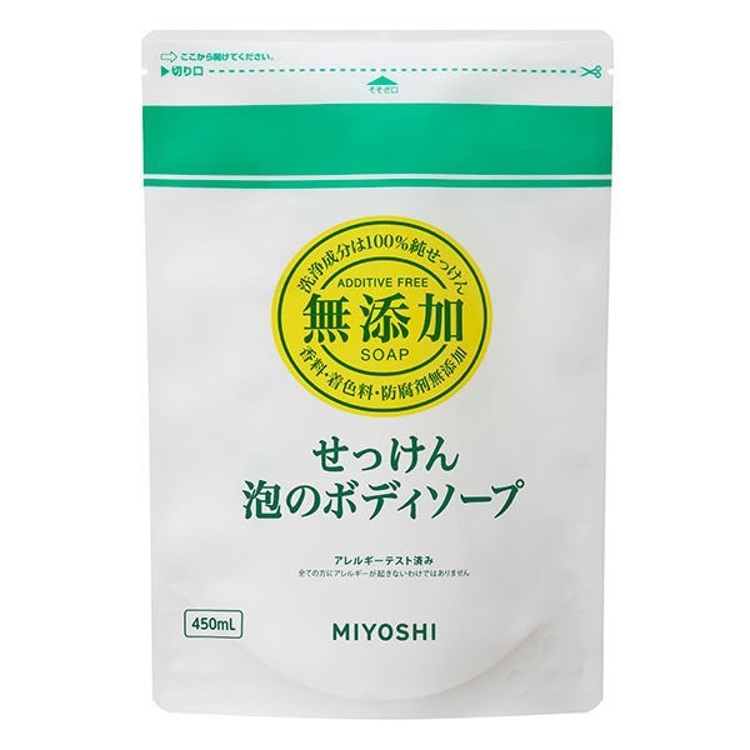 MIYOSHI 新無添加泡沫沐浴乳450ml補充包《日藥本舖》