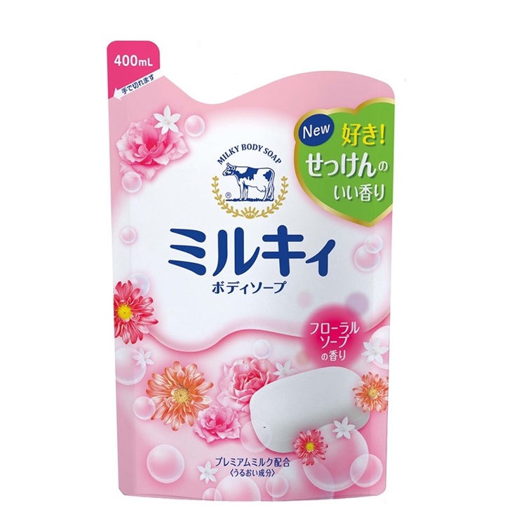 牛乳石鹼 Milky牛乳精華沐浴乳補充玫瑰400ml《日藥本舖》