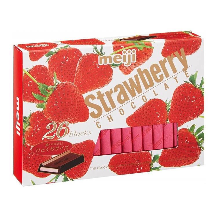 明治 草莓夾餡巧克力-26枚盒裝 (奧運版)《日藥本舖》