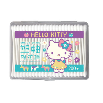 Hello Kitty 塑軸棉棒200入《日藥本舖》