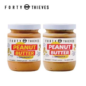 【壽滿趣】Forty Thieves紐西蘭頂級堅果醬－235gx兩件組（花生顆粒1花生絲滑1）