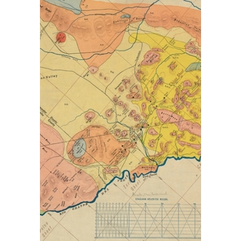 1904 Geological Map of a Portion of West Texas - A Poetose Notebook / Journal / Diary (50 pages/25 sheets)