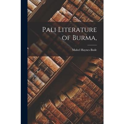 Pali Literature of Burma,
