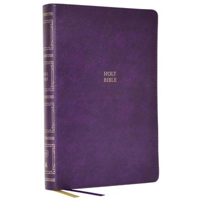 Kjv, Paragraph-Style Large Print Thinline Bible, Leathersoft, Purple, Red Letter, Thumb Indexed, Comfort Print