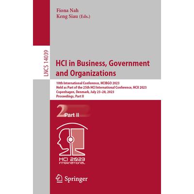 Hci in Business, Government and Organizations | 拾書所