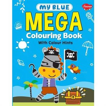 My Blue Mega Colouring book