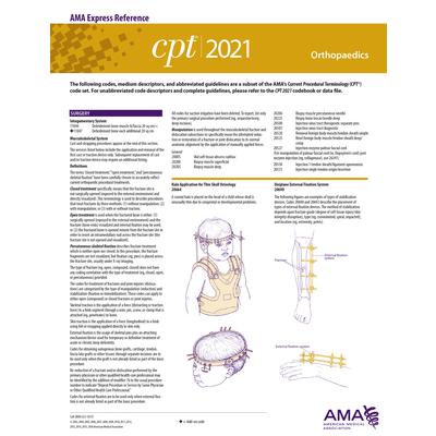 CPT 2021 Express Reference Coding Card: Orthopaedics