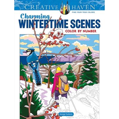 Creative Haven Charming Wintertime Scenes Color by Number | 拾書所