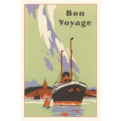 Vintage Journal Art Deco Ocean Liner Travel Poster