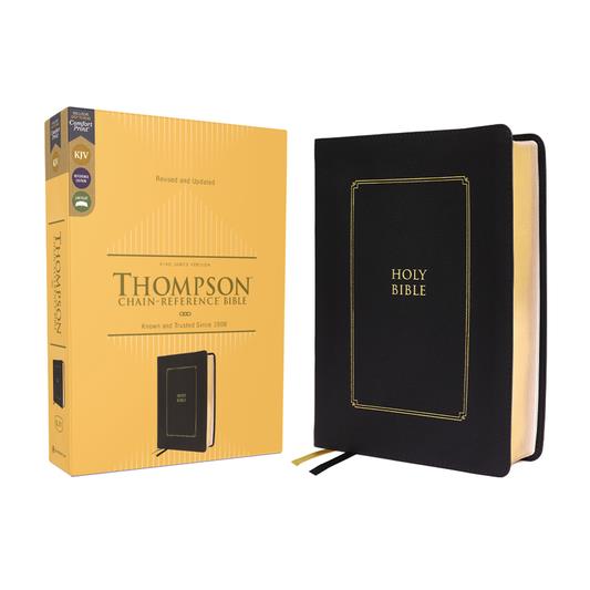 Kjv, Thompson Chain-Reference Bible, Leathersoft, Black, Red Letter, Comfort Print