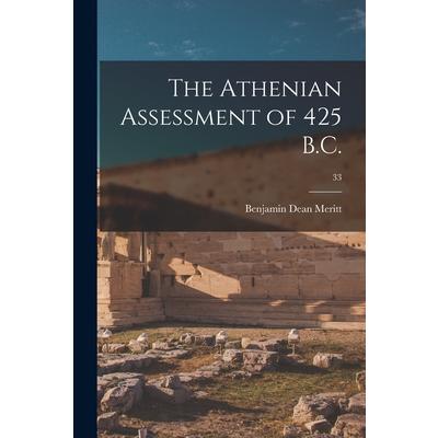 The Athenian Assessment of 425 B.C.; 33