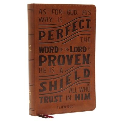 Nkjv, Personal Size Reference Bible, Verse Art Cover Collection, Leathersoft, Tan, Red Letter, Thumb Indexed, Comfort Print
