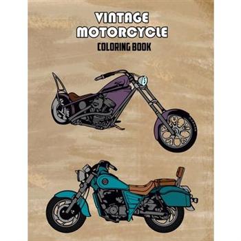 Vintage Motorcycle Coloring Book