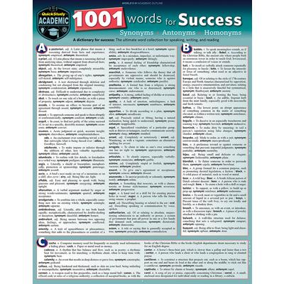 1001 Words for Success - Synonyms, Antonyms & Homonyms | 拾書所