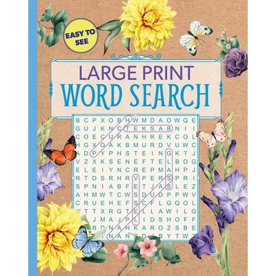 Large Print Floral Word Search