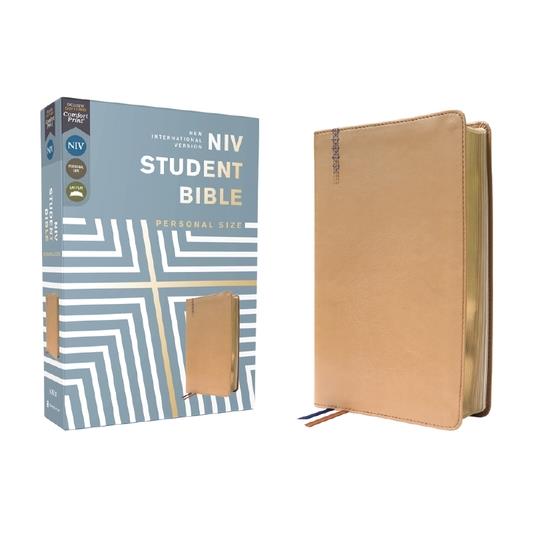 Niv, Student Bible, Personal Size, Leathersoft, Tan, Comfort Print