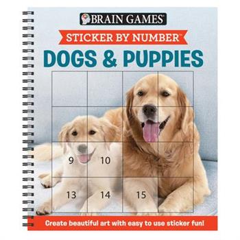 Brain Games - Sticker by Number: Dogs & Puppies (Square Stickers)