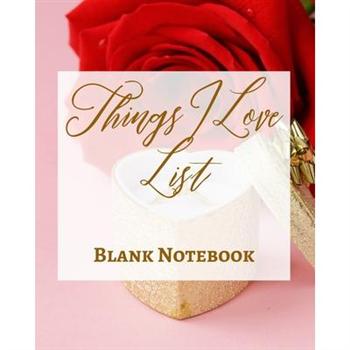 Things I Love List - Blank Notebook - Write It Down - Pastel Rose Gold Pink - Abstract Modern Contemporary Unique