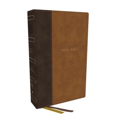 Kjv, Center-Column Reference Bible with Apocrypha, Leathersoft, Brown, 73,000 Cross-References, Red Letter, Comfort Print: King James Version