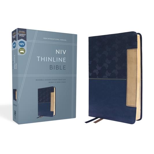 Niv, Thinline Bible, Leathersoft, Blue, Red Letter, Comfort Print
