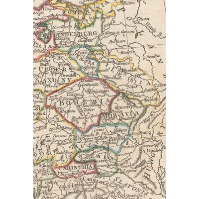 Germanic States Vintage Map Field Journal Notebook, 50 pages/25 sheets, 4x6