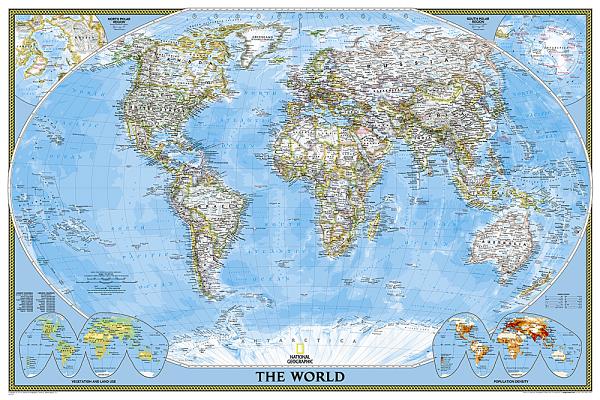 National Geographic: World Classic Wall Map - Laminated (Poster Size: 36 X 24 Inches) | 拾書所